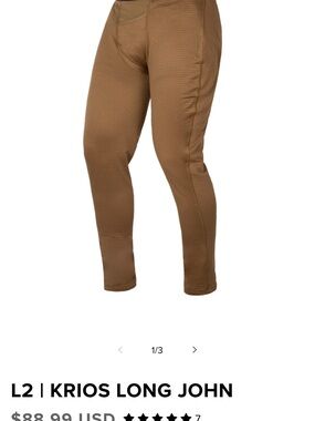 L2 Long John Men's Thermal Pants — Brown